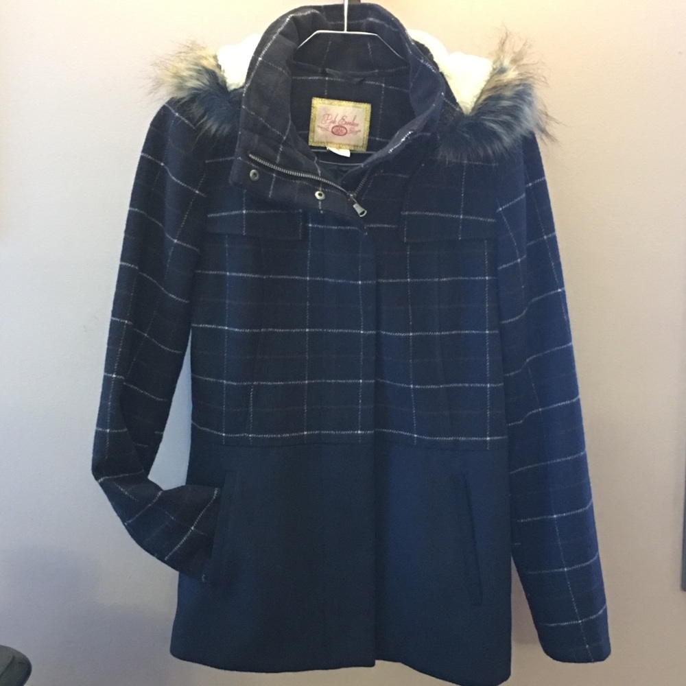 Pink Envelope Navy Coat